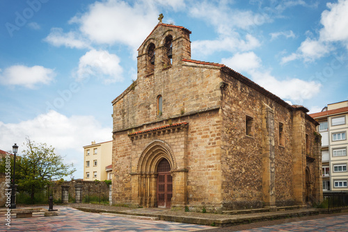 Old church of Sabugo, way of st. james, in Carbayo square, dating from the 12th century, spain