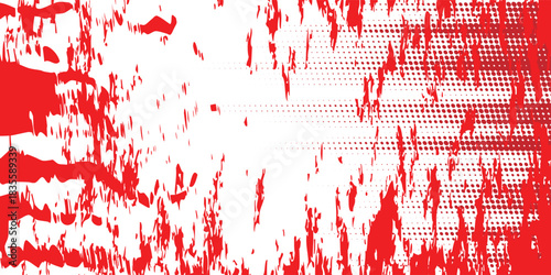 red and white brush wrap car sticker pattern. illustration.