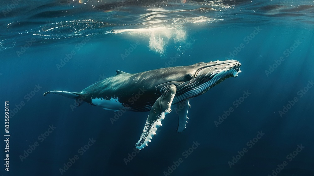 custom made wallpaper toronto digitalHumpback Whale Collection: Assorted Humpback Whale Shots (Close-Ups, Breeching, Gliding, Swimming) in Ocean Settings (Clear Blue Water, Sunset Skies, Deep Dark Seas) for Marine Wildlife, Nature, and A