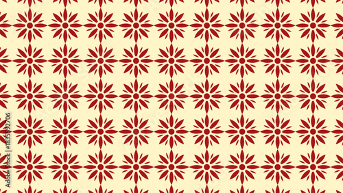 Classic Italian tile pattern — red and cream ornamental motifs with historic ceramic vibes, perfect for Mediterranean-themed prints and fabric design. 