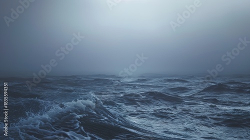 Serene Night Beach Shoreline with Gentle Waves, Star-Dense Sky, and Milky Way Reflections; Calm Dark Blue Ocean Surface Glowing Under Moonlight, Gradient Sky Reflections; Massive Curling Ocean Waves