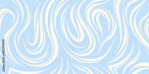 Electric Blue and Cream Abstract Geometric Seamless Pattern. Suit for banner, web, brochure, pamflet and presentation