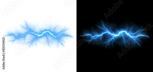 blue lightning energy overlay with electric plasma glow effect