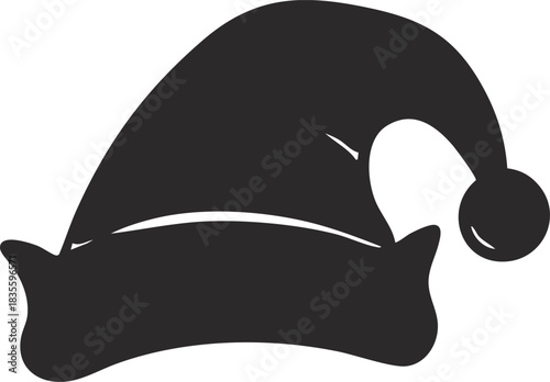 Christmas elf hat in green and red colors with a playful design