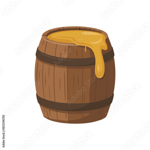 wooden barrel isolated