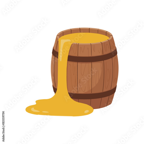 wooden barrel isolated,