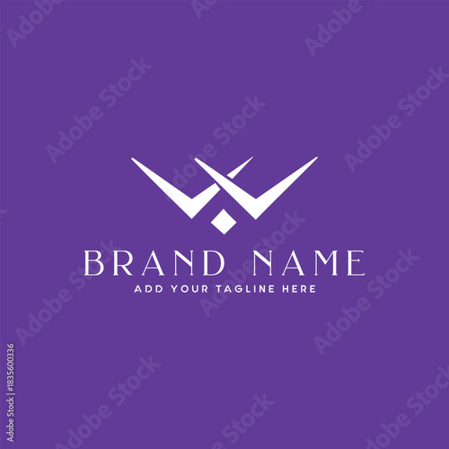 letters w text logo design vector