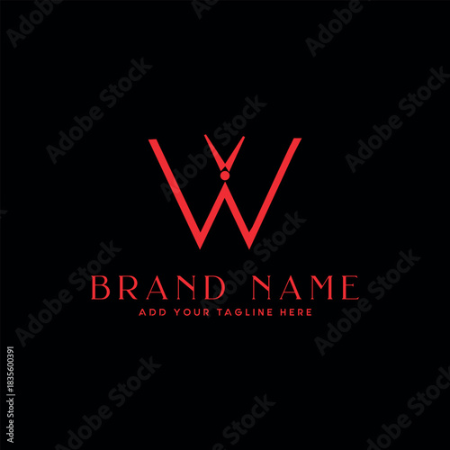 letters w text logo design vector