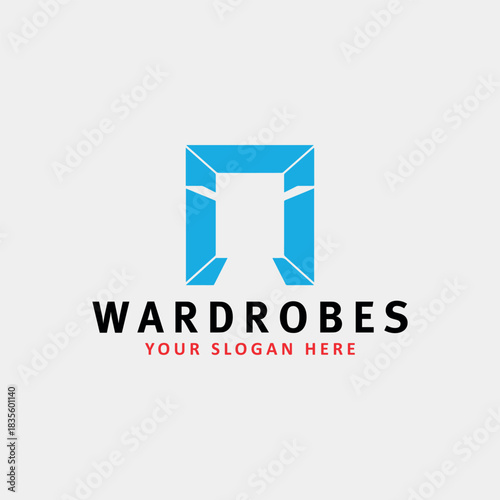wardrobes clothes logo design vector