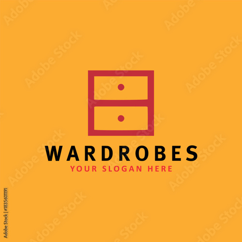 wardrobes clothes logo design vector
