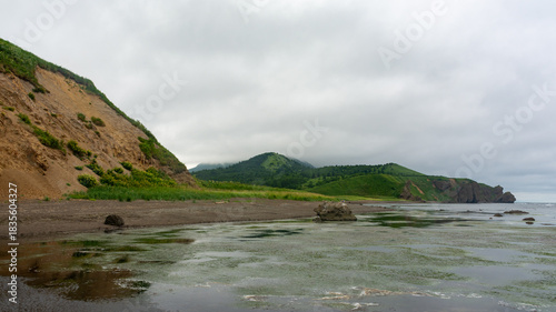 View of Tikhaya Bay, located on the east coast of Sakhalin Island