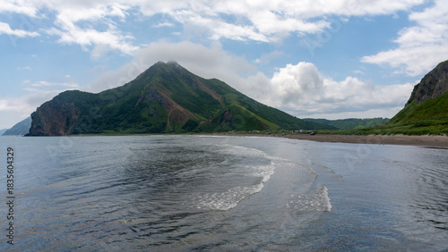 View of Tikhaya Bay, located on the east coast of Sakhalin Island