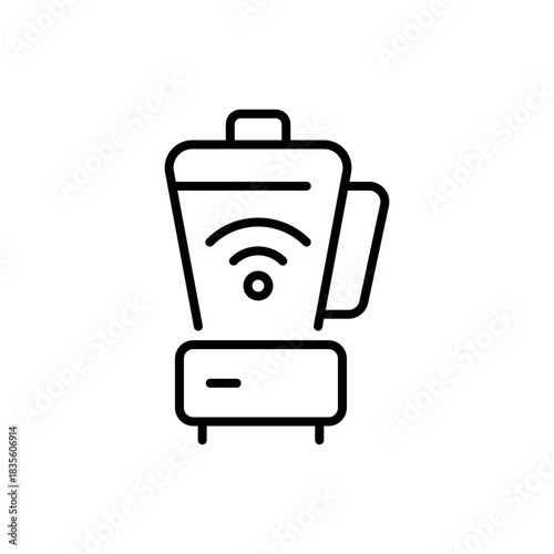Blender vector icon. editable line icon in outline style for kitchen appliance design