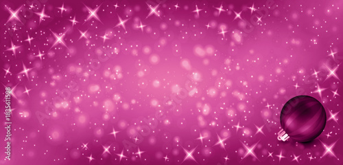 Pink grunge Christmas background, Christmas wishes background, Winter Snowfall Christmas background, Flying snow flakes and stars on winter Pink background.