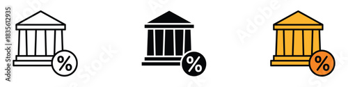 Bank Loan icon vector. modern banking solutions and investment opportunities symbol. vector illustration.