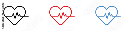 Heartbeat icon vector. healthcare, awareness symbol. vector illustration.