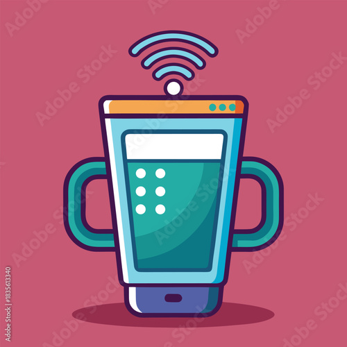 Smart blender with wi fi connectivity and digital display for modern kitchens