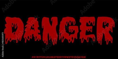 Dark Lettering tattoo vector type font. Concept of Grunge type font with Gothic Punk Rock elements. Scary tattoo font concept. Rock style lettering for y2k print design	