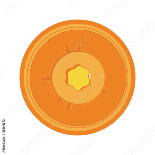 carrot slice vector illustration