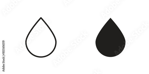 Drop icon. Outline, Glyph and Filled Outline Style