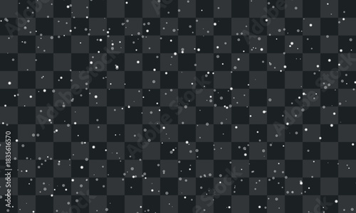 Falling snow vector with transparent background for winter designs