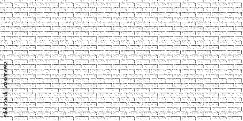 Obraz premium white brick wall texture and solid bricks seamless pattern background. 