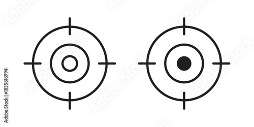 Focus icon. Outline, Glyph and Filled Outline Style