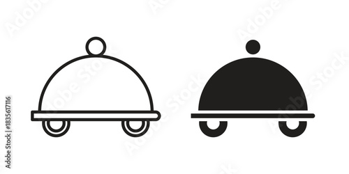 Food delivery icon. Outline, Glyph and Filled Outline Style
