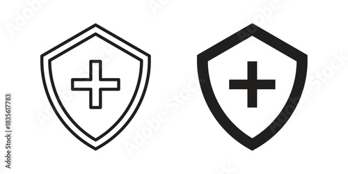 Health insurance icon. Outline, Glyph and Filled Outline Style