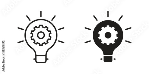 Implementation icon. Outline, Glyph and Filled Outline Style