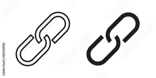 Link icon. Outline, Glyph and Filled Outline Style