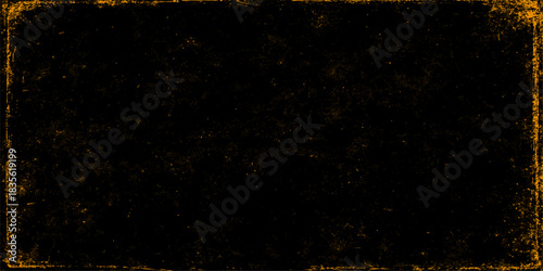 Grunge film strip background with abstract dark blue galaxy of stars and dust particles