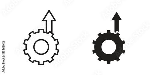 Operational excellence icon. Outline, Glyph and Filled Outline Style
