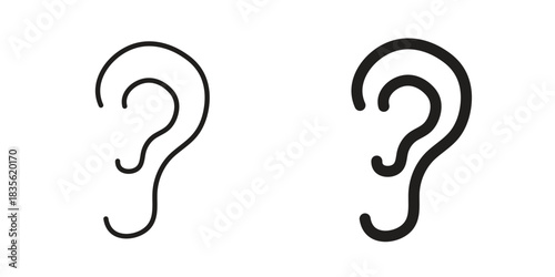 Otitis icon. Outline, Glyph and Filled Outline Style