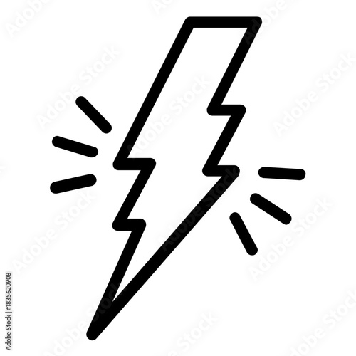 thunder icon vector