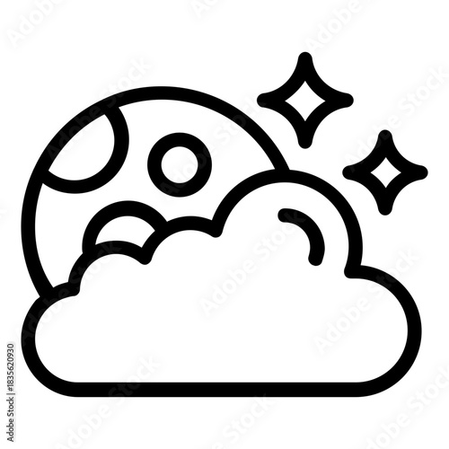 night icon vector