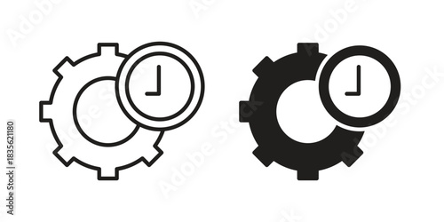 Productivity icon. Outline, Glyph and Filled Outline Style