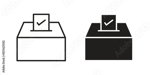 Referendum icon. Outline, Glyph and Filled Outline Style