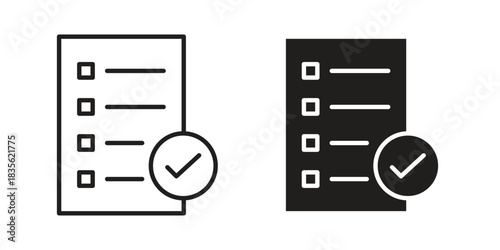 Requirements icon. Outline, Glyph and Filled Outline Style