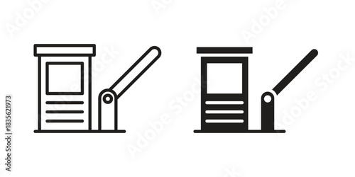 Road toll icon. Outline, Glyph and Filled Outline Style