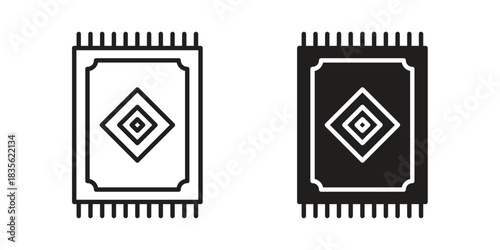 Rugs icon. Outline, Glyph and Filled Outline Style
