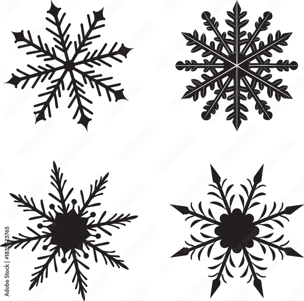 Obraz premium Elegant snowflake design with vibrant color options