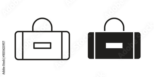 Sports bag icon. Outline, Glyph and Filled Outline Style