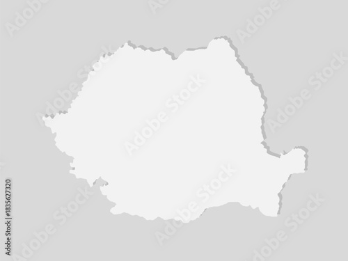 Map of Romania, template outline country