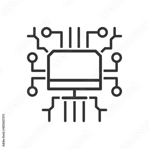 Ai Computer Icon Sign Symbol