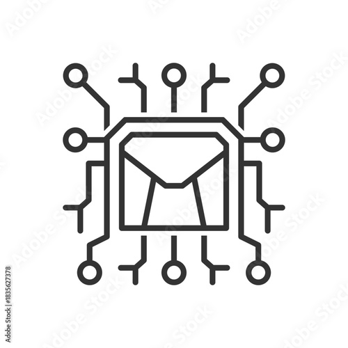 AI Email Icon - Mail Technology Icon