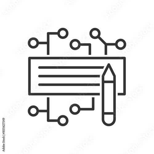 Ai Writing Icon With Pencil Icon