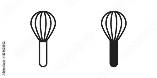 Whisk icon. Outline, Glyph and Filled Outline Style