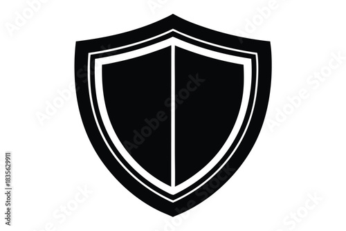 shield security vector icon silhouette