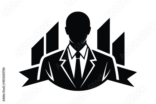 investor vector icon silhouette